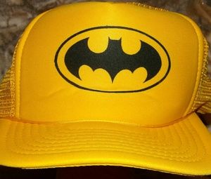 1980s vtg trucker hat Batman cap